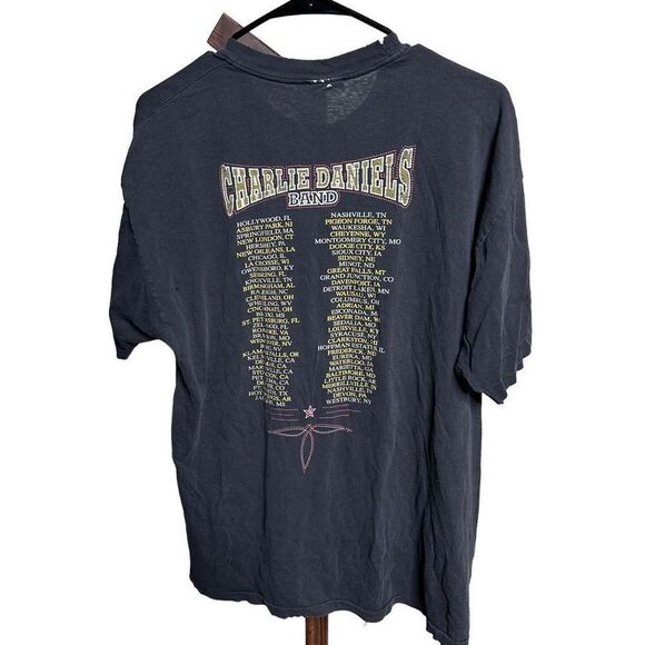 VTG 1992 Charlie Daniels Shirt Tour USA - Picture 2 of 4